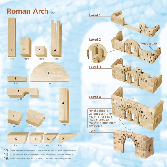 HABA | Natural Wood Blocks Roman Arch - Picture 2 of 8